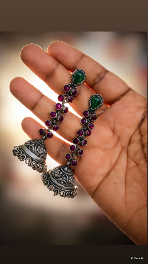 925 silver Long earring