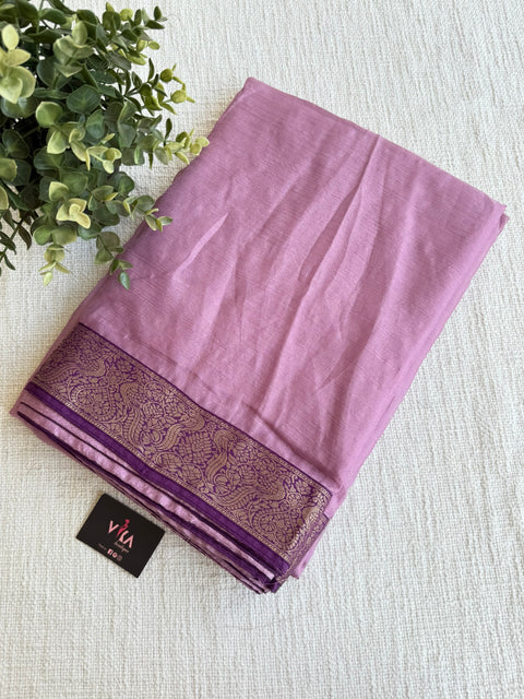 Plain chiffon saree with blouse