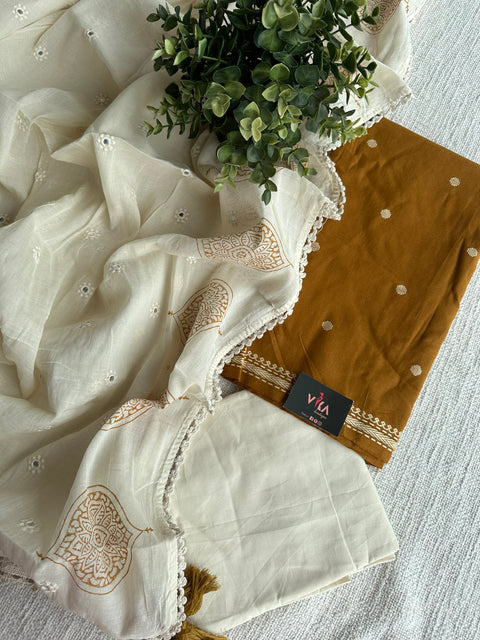 Jamdhani cotton suit set