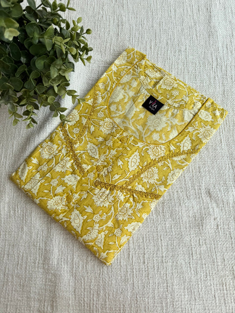 L size printed cotton Nighty