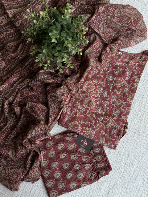 Printed cotton ready suit set