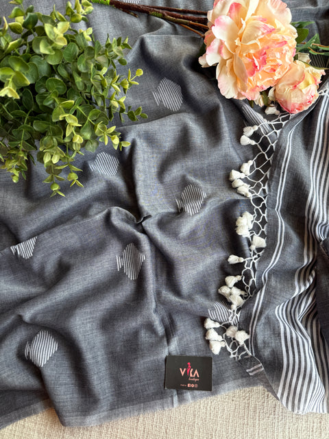 Bhutta weaving mul cotton saree