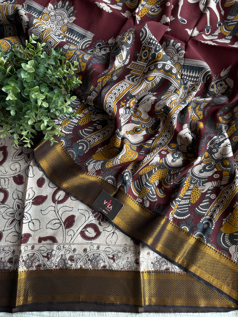 Kalamkari chennuri silk Saree