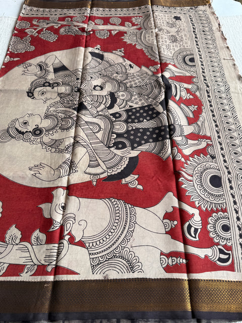 Kalamkari chennuri silk Saree