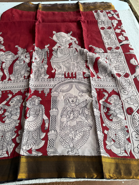 Kalamkari chennuri silk Saree