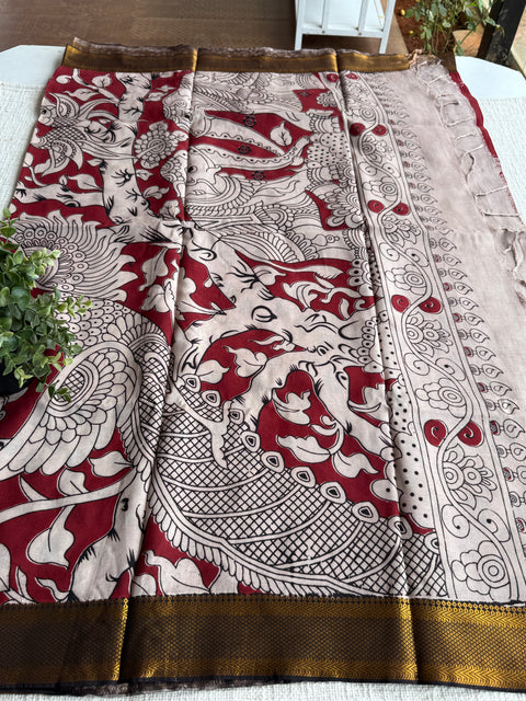 Kalamkari chennuri silk Saree