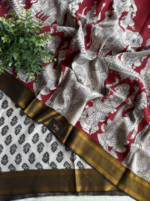 Kalamkari chennuri silk Saree