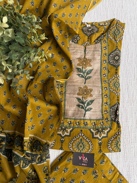 Printed cotton kurta pant set