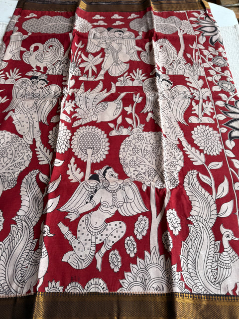 Kalamkari chennuri silk Saree