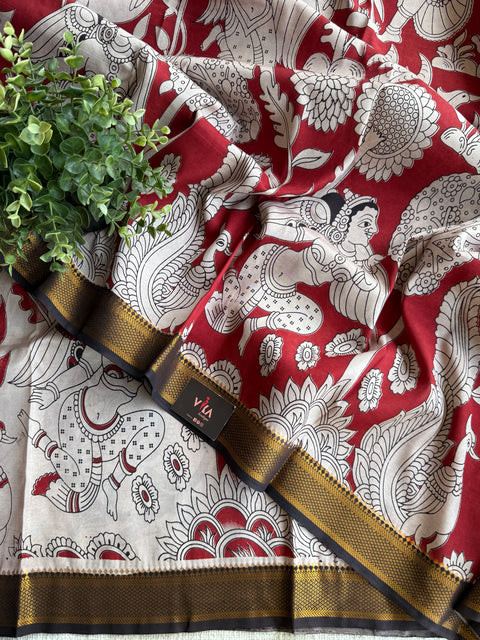 Kalamkari chennuri silk Saree