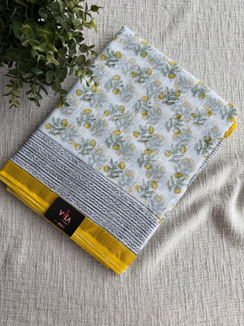 Printed kota cotton saree