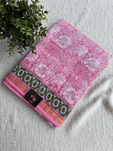 Printed kota cotton saree