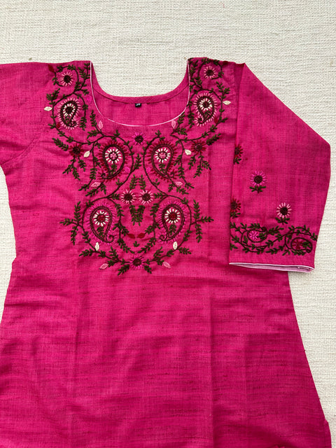 Hand Emb Vikhadi cotton kurti