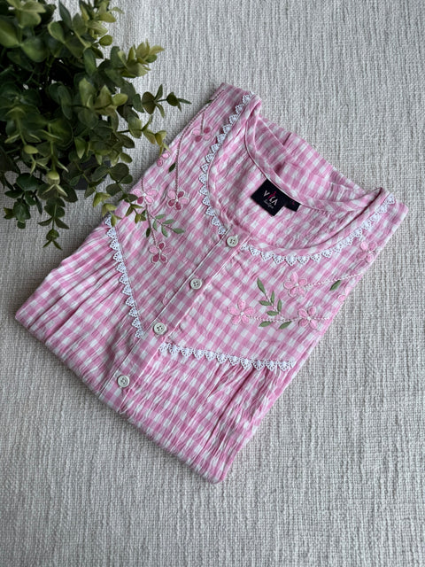L and XL size emb cloud cotton nighty