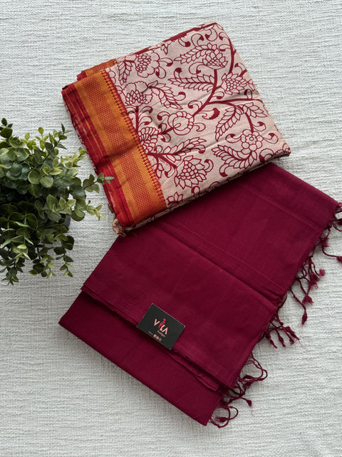 Mangalgiri Cotton Saree with blouse