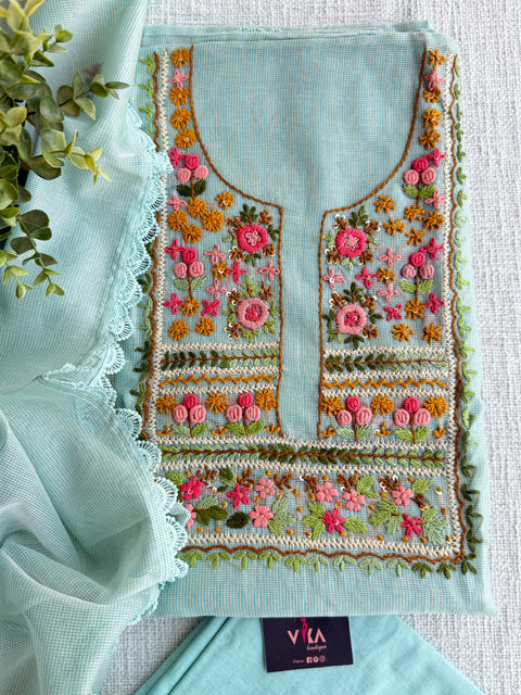 French knot kota cotton suit material