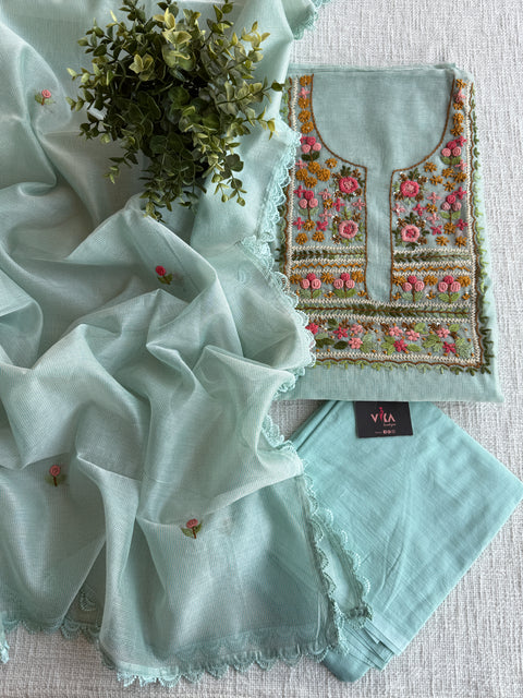 French knot kota cotton suit material