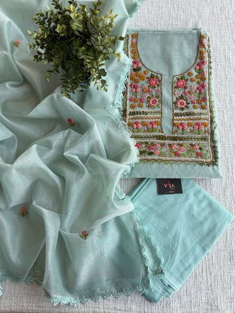 French knot kota cotton suit material