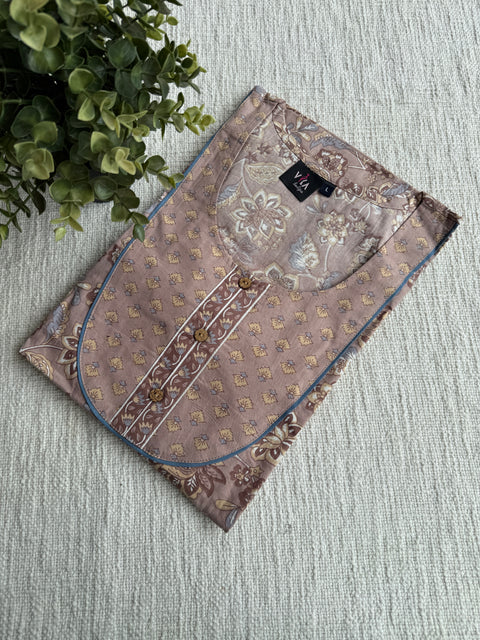 L size printed cotton Nighty