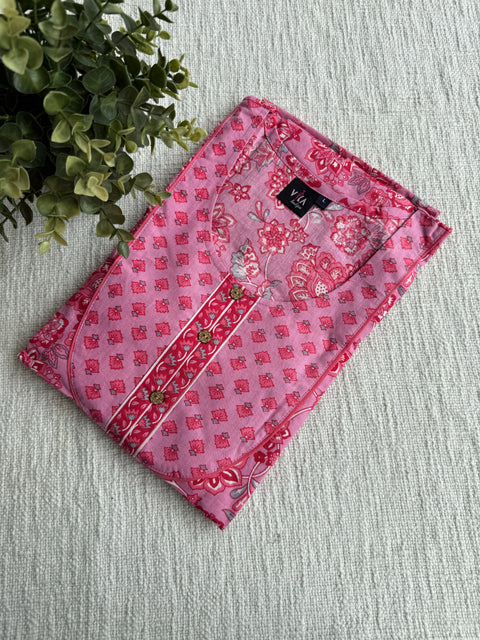 L size printed cotton Nighty