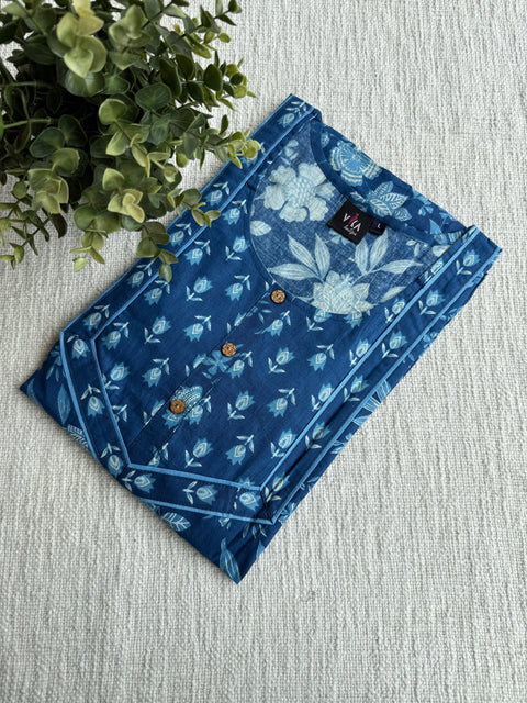 L size printed cotton Nighty