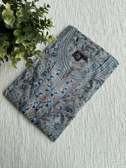 L size printed viscose cotton Nighty