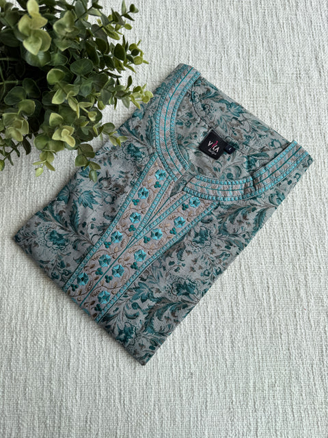 L size printed viscose cotton Nighty