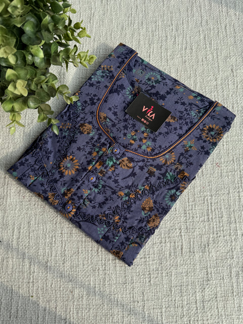 L and XL Size printed poly viscose nighty