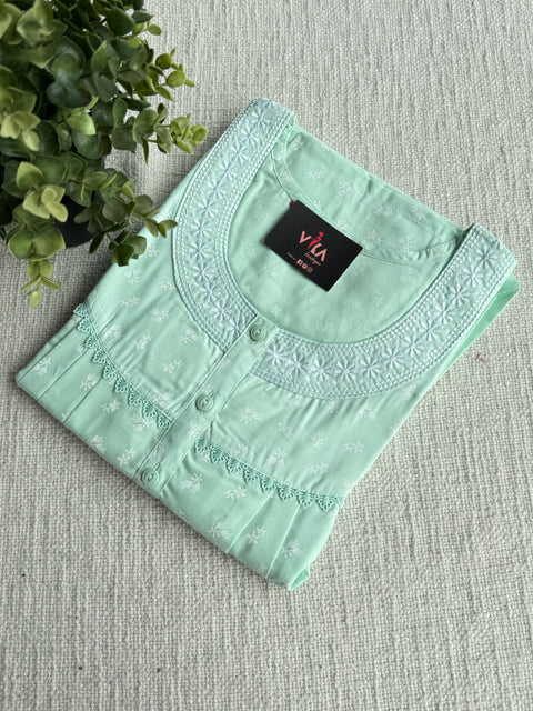 L and XL Size printed poly cotton nighty