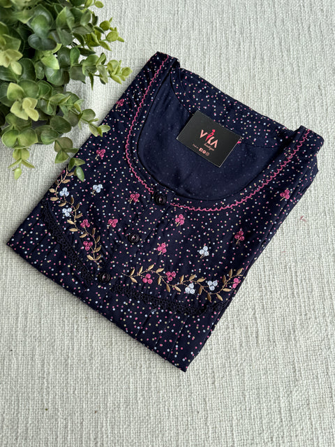 L and XL Size printed poly cotton nighty