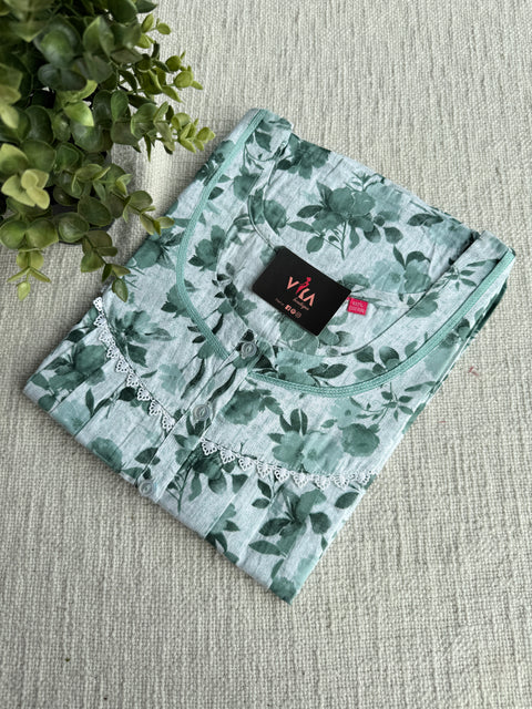 L and XL Size printed cotton nighty