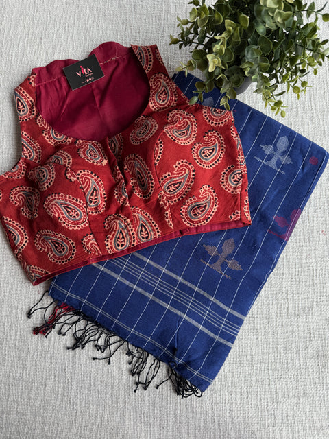 Handspun pure jamdani cotton saree