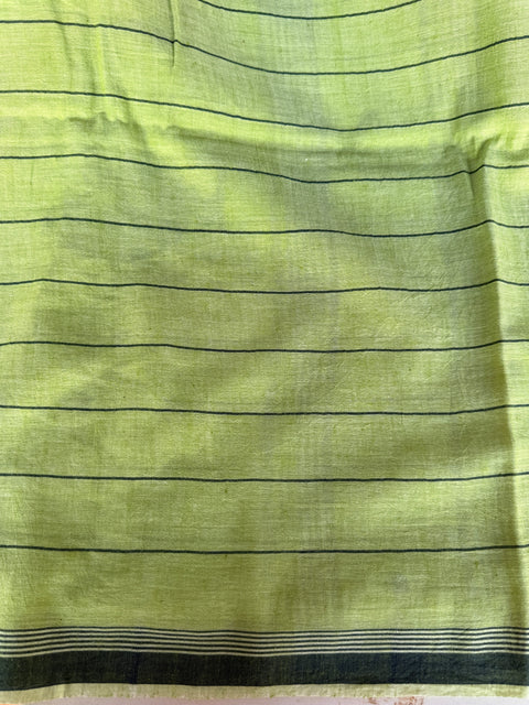 Light Green handspun pure jamdani saree