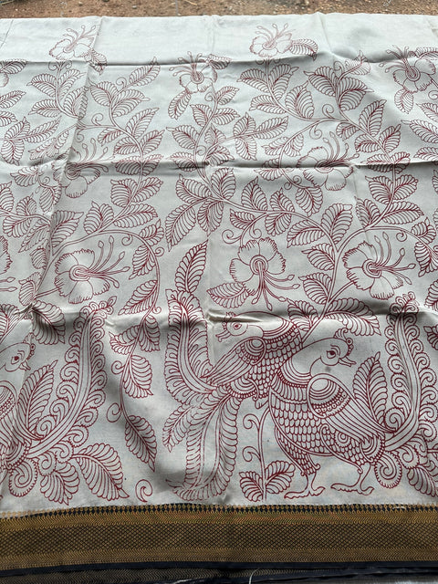 Stained Kalamkari chennuri silk Saree