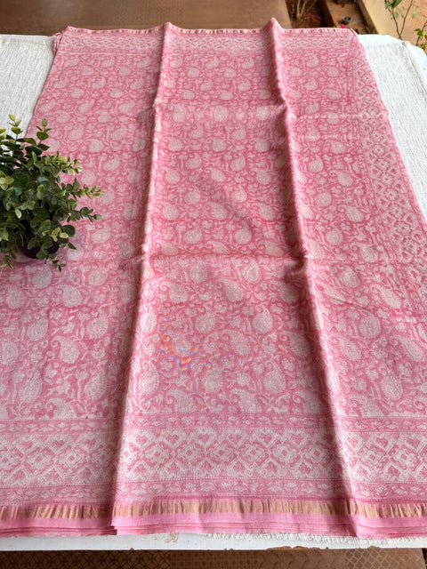 Bagru printed chanderi saree