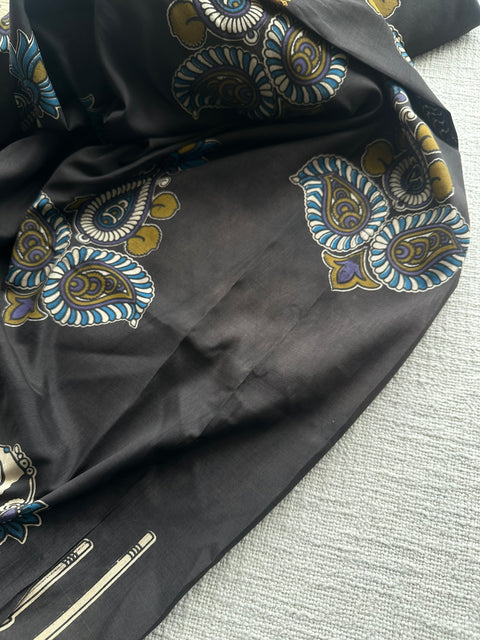 Stained Kalamkari chennuri silk Saree