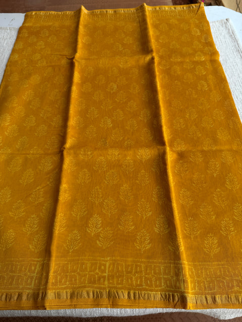 Bagru printed chanderi saree