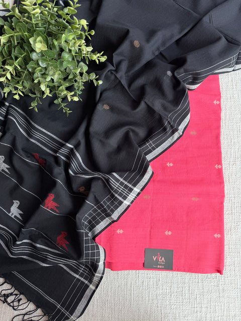 Cotton suit set with jamdani dupatta