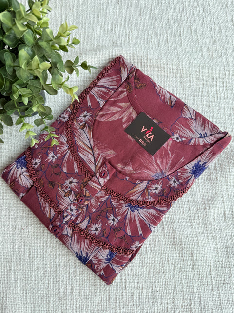 L size printed Alpine nighty