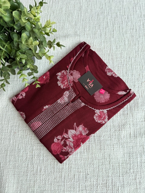 L size 3/4th sleeves Alpine nighty