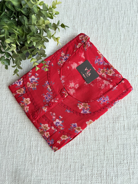 L and XL size printed Alpine nighty