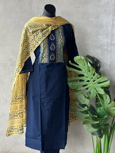 Printed cotton salwar ready set