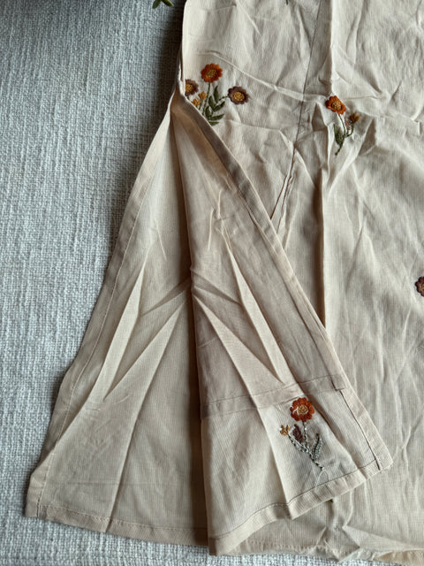 Lace neck pure cotton Ready suit set