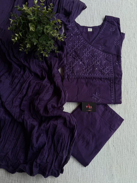 Angrakha pure cotton Ready suit set