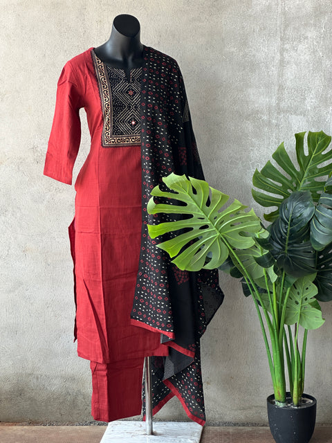 Printed cotton salwar ready set