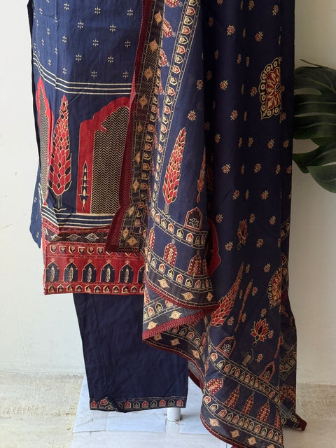 Printed cotton kurta pant set