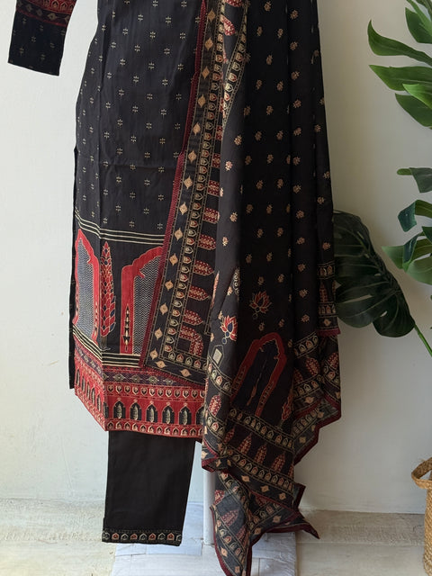 Printed cotton kurta pant set