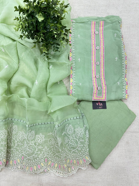 Embroidery organza salwar material