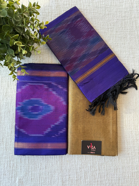 Pochampally poly cotton suit set