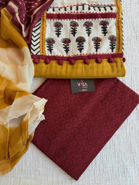 Designer cotton salwar suit set